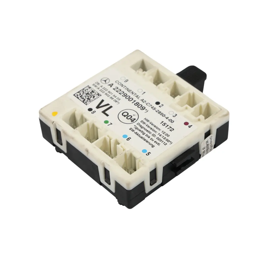 Moduł Sterownik Drzwi Lewy Przód ECU do Mercedes W205 W222 o numerze A2229001809 Mercedes W205 W222 Moduł Sterownik Drzwi Lewy Przód ECU - SKU A2229001809 - Numer Części A2229001809