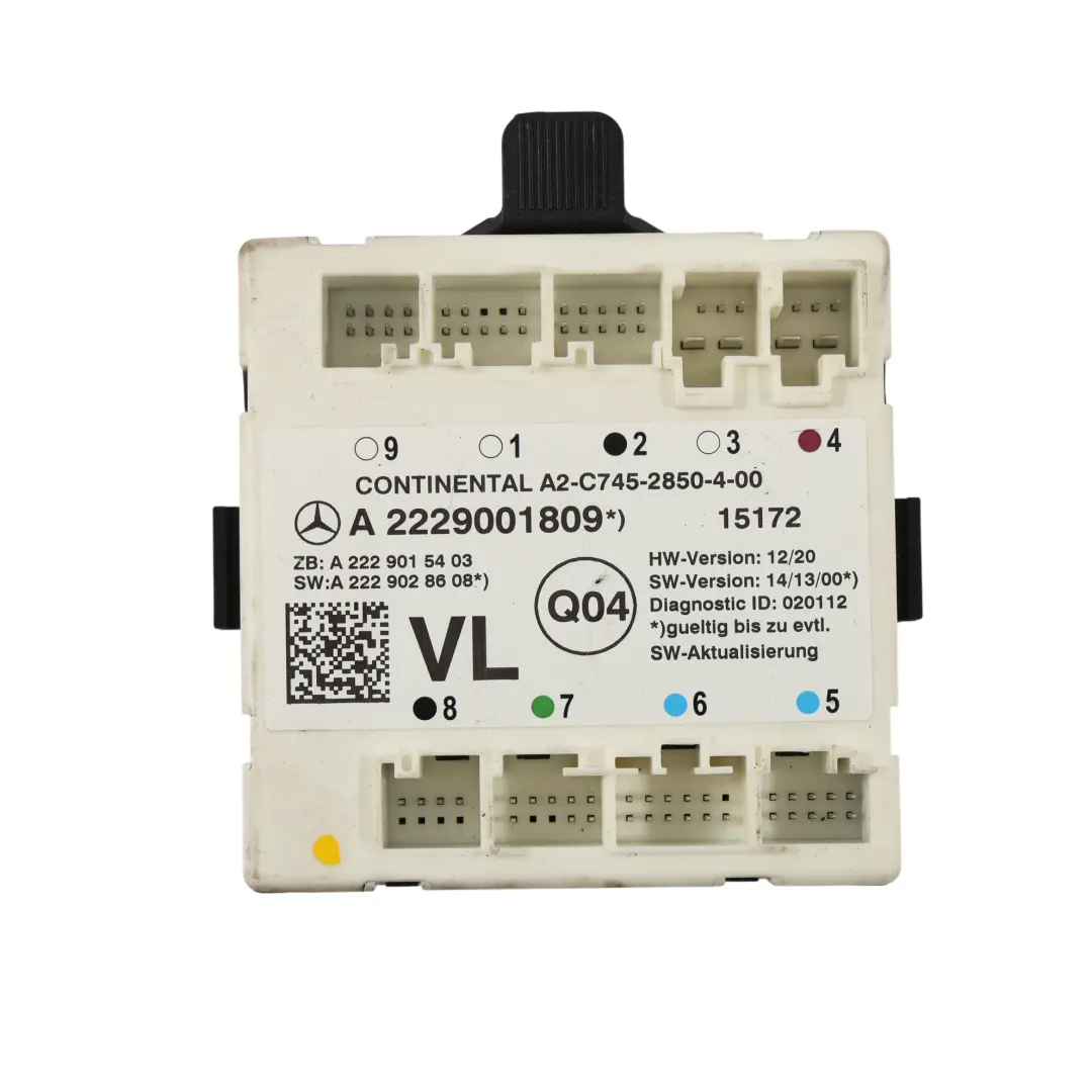 Puerta Delantera Izquierda Unidad Control ECU para Mercedes W205 W222 con número de pieza A2229001809 Mercedes W205 W222 Puerta Delantera Izquierda Unidad Control ECU - SKU A2229001809 - Número de pieza A2229001809