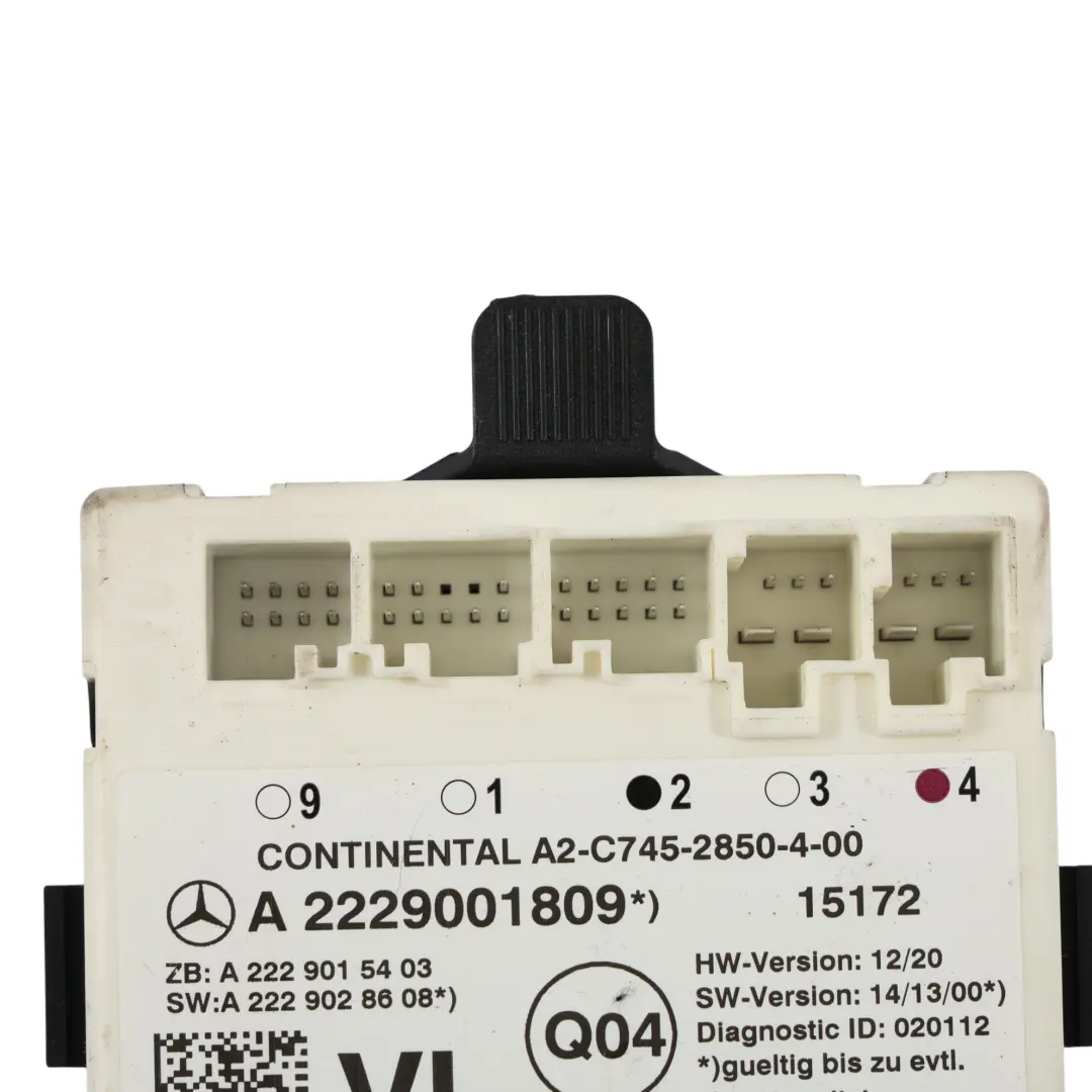 Door Module Front Left N/S Control Unit ECU to Mercedes W205 W222 with Part number A2229001809 Mercedes W205 W222 Door Module Front Left N/S Control Unit ECU - SKU A2229001809 - Part number A2229001809