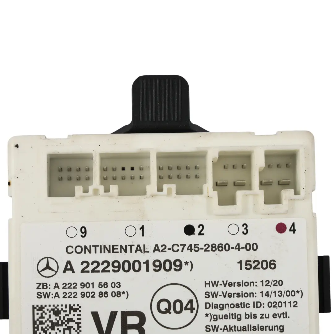 Module De Porte Avant Droit Unité Commande ECU pour Mercedes W205 W222 à propos du numéro de pièce A2229001909 Mercedes W205 W222 Module De Porte Avant Droit Unité Commande ECU - SKU A2229001909 - Numéro de pièce A2229001909