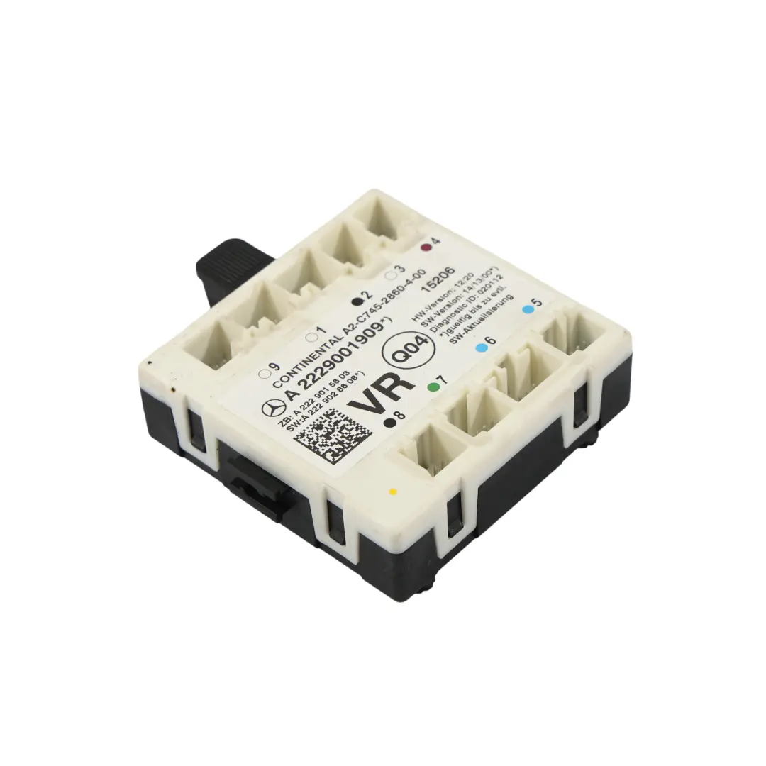 Modulo Porta Anteriore Destra Unità Controllo ECU per Mercedes W205 W222 con numero di parte A2229001909 Mercedes W205 W222 Modulo Porta Anteriore Destra Unità Controllo ECU - SKU A2229001909 - Numero di parte A2229001909
