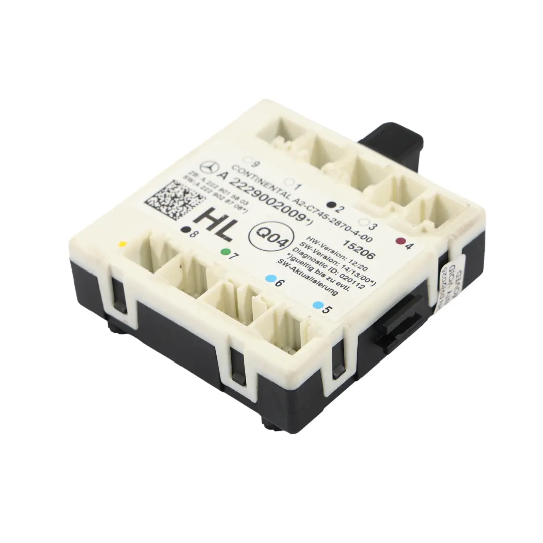 Door Module Control Unit Rear Left N/S to Mercedes W205 W222 with Part number A2229002009 Mercedes W205 W222 Door Module Control Unit Rear Left N/S - SKU A2229002009 - Part number A2229002009