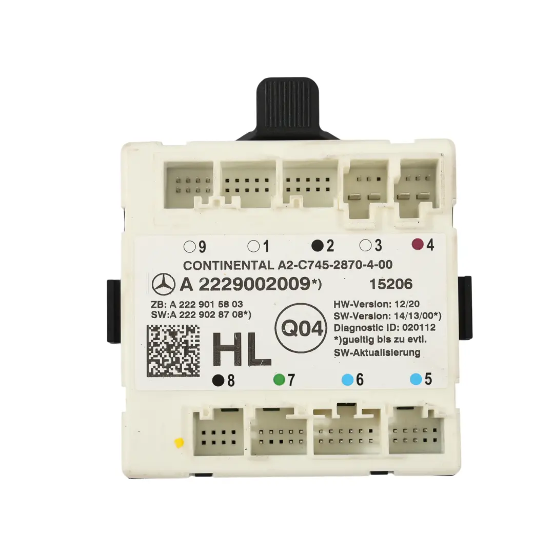 Mercedes W205 W222 Module Commande Porte Arrière Gauche - SKU A2229002009 - Numéro de pièce A2229002009