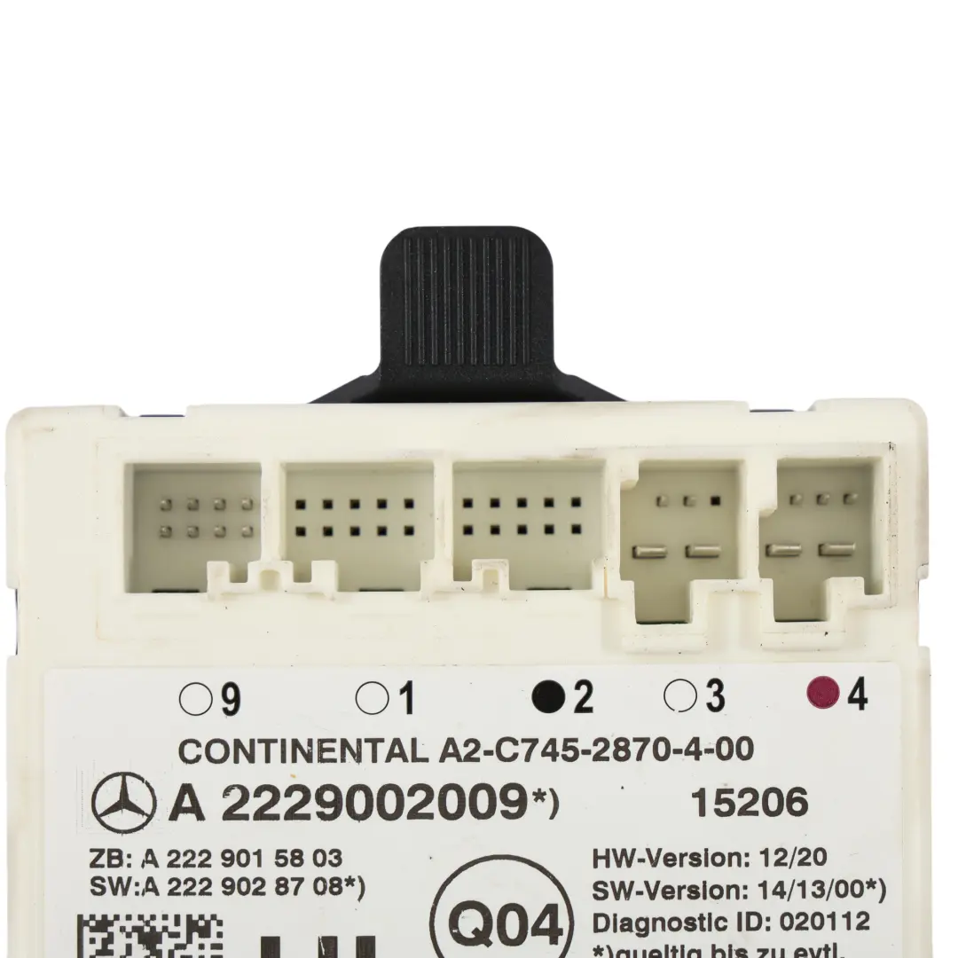 Mercedes W205 W222 Türmodul Steuergerät Hinten Links - SKU A2229002009 - Teilenummer A2229002009
