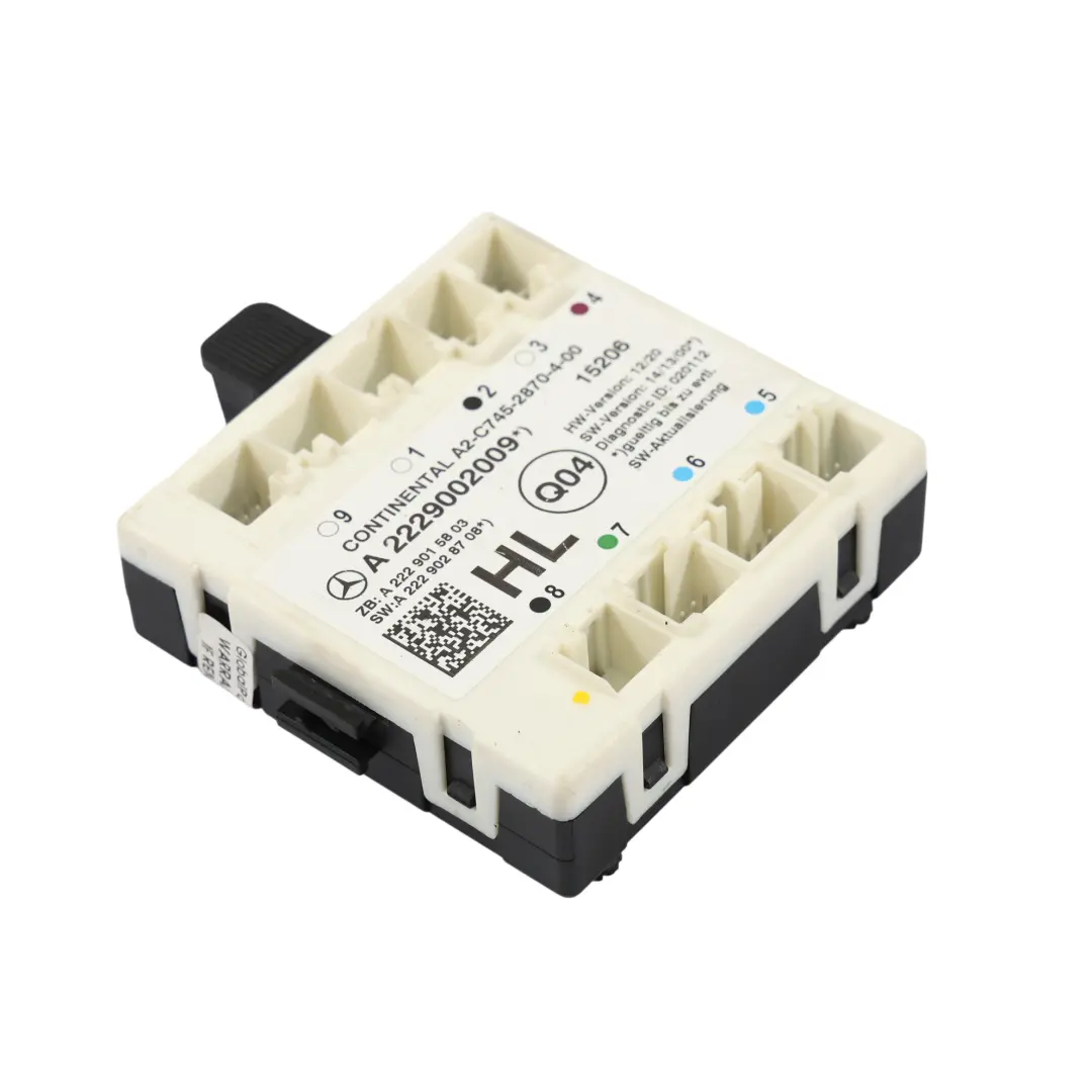 Module Commande Porte Arrière Gauche pour Mercedes W205 W222 à propos du numéro de pièce A2229002009 Mercedes W205 W222 Module Commande Porte Arrière Gauche - SKU A2229002009 - Numéro de pièce A2229002009