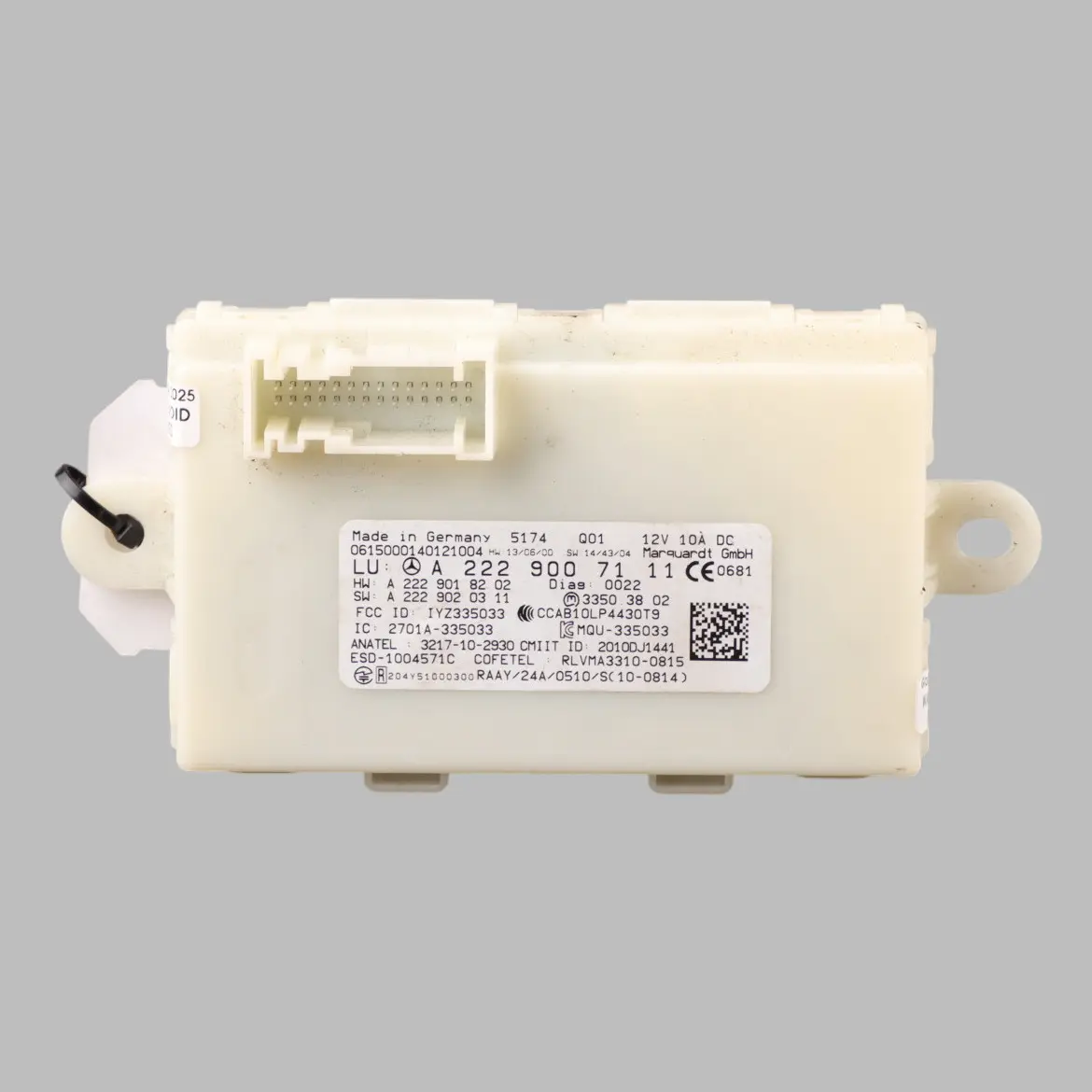 Mercedes W205 W222 Keyless Go Entry Module Control Unit ECU A2229007111