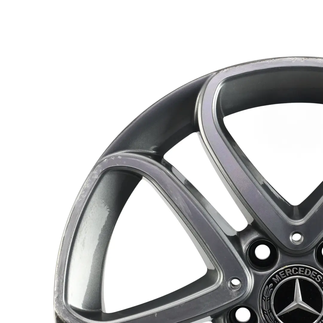 Mercedes W176 Wheel Alloy Rim 17" 5 Double Spoke ET:52.5 7.5J - SKU A2464010302-3 - Part number A2464010302