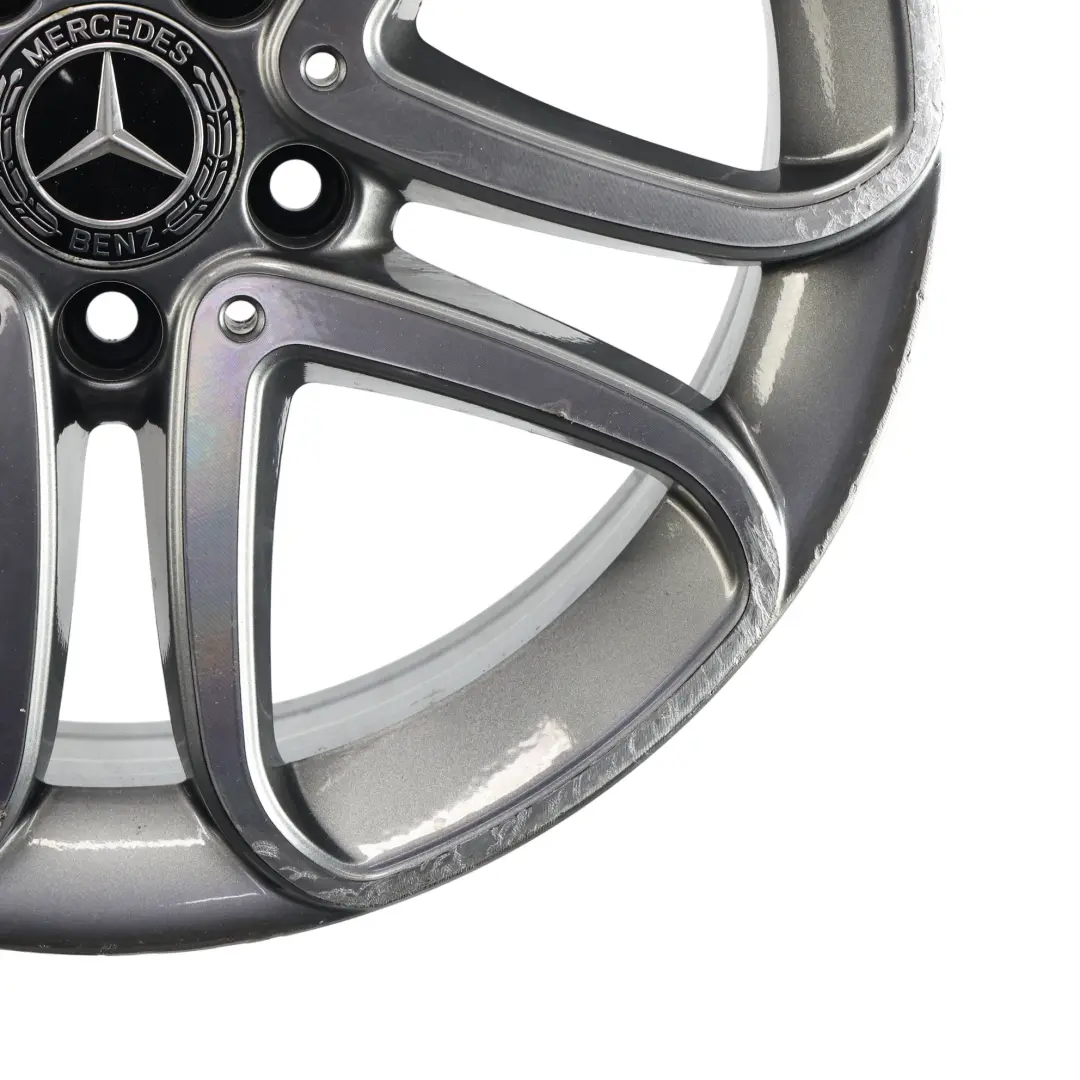 Mercedes W176 Wheel Alloy Rim 17" 5 Double Spoke ET:52.5 7.5J - SKU A2464010302-3 - Part number A2464010302