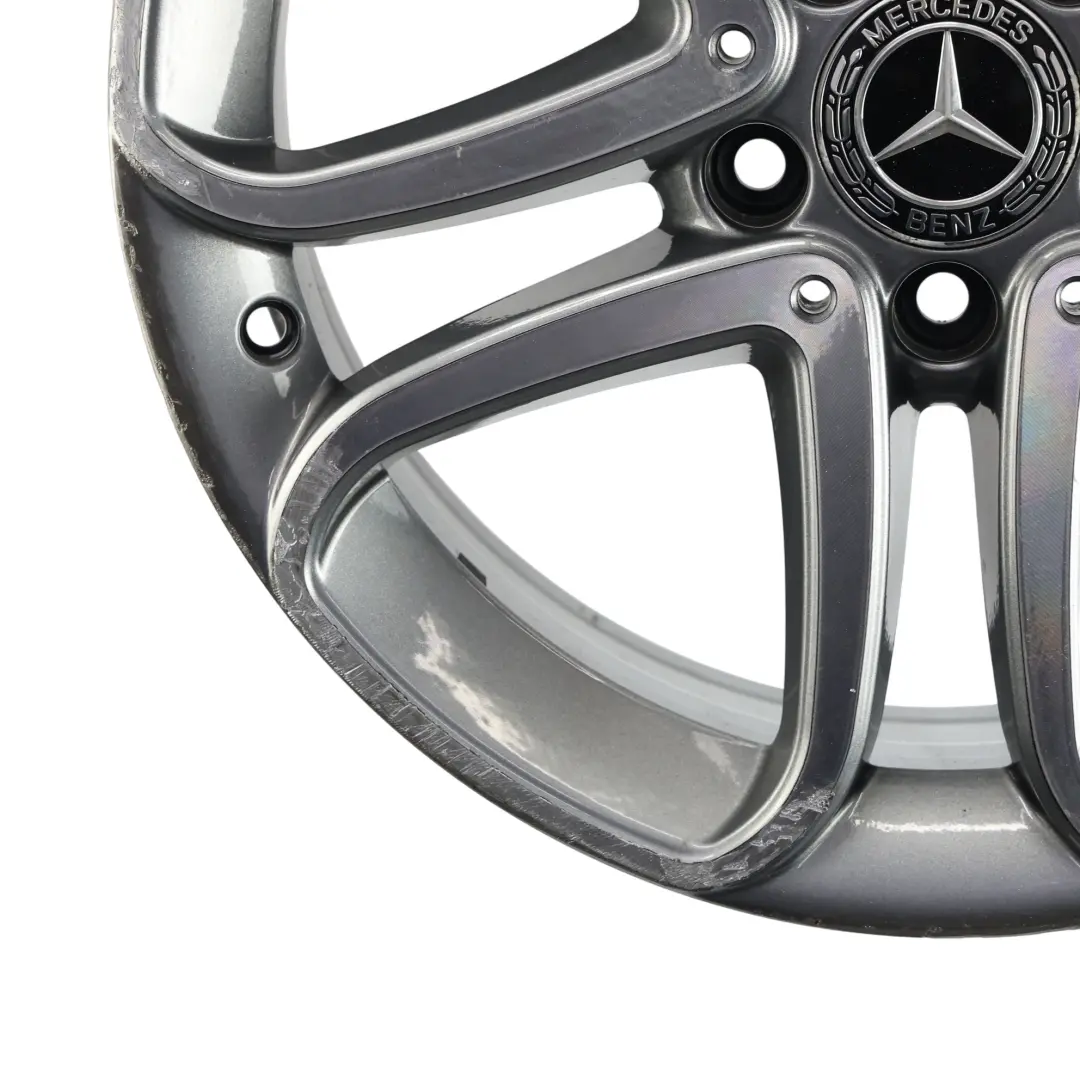 Mercedes W176 Wheel Alloy Rim 17" 5 Double Spoke ET:52.5 7.5J - SKU A2464010302-3 - Part number A2464010302