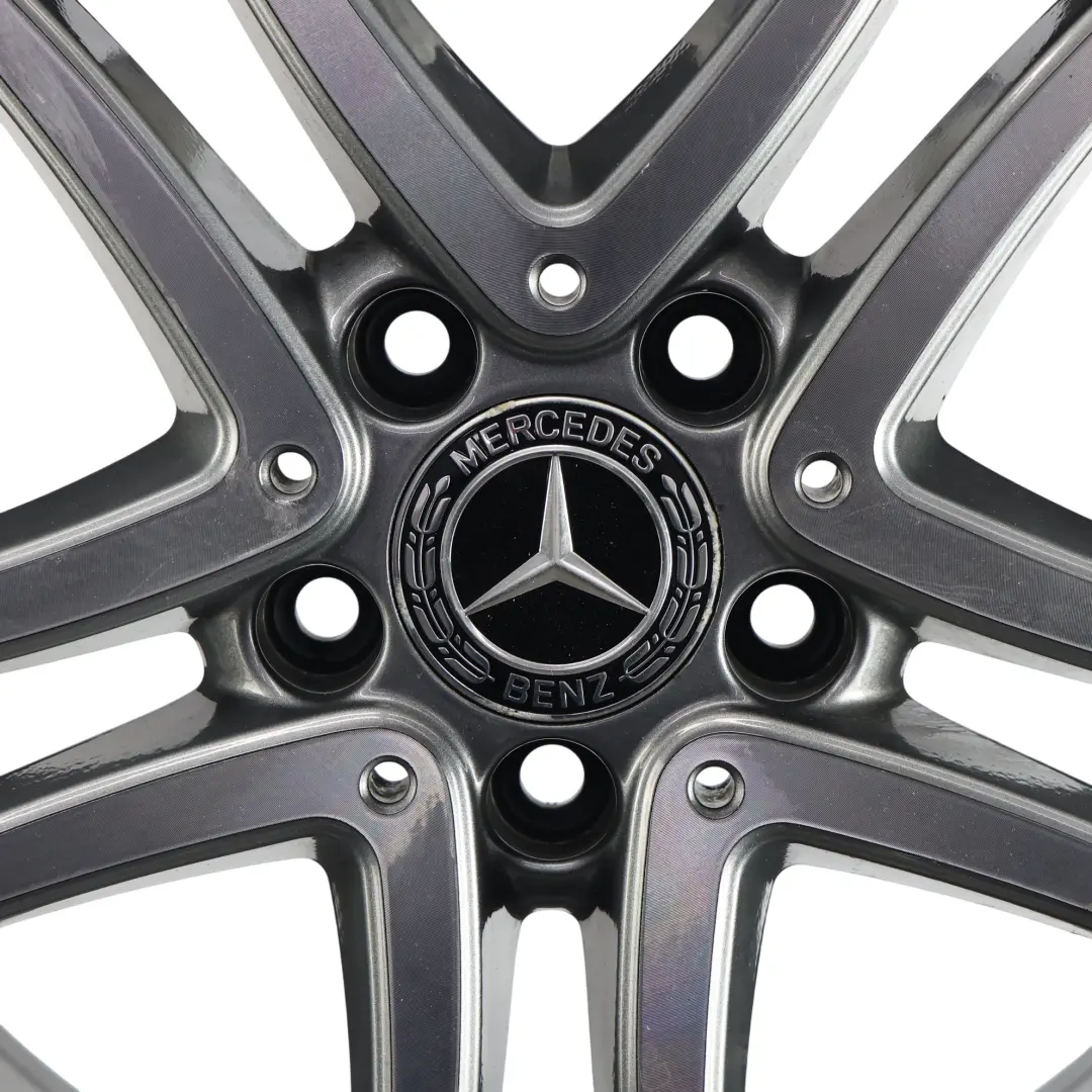 Mercedes W176 Wheel Alloy Rim 17" 5 Double Spoke ET:52.5 7.5J - SKU A2464010302-3 - Part number A2464010302