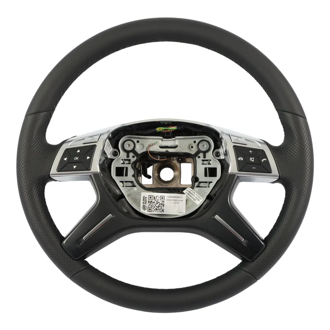 NUOVO Volante in Pelle Nera Multifunzione per Mercedes W204 con numero di parte A2464605203 Mercedes W204 NUOVO Volante in Pelle Nera Multifunzione - SKU A2464605203-2 - Numero di parte A2464605203