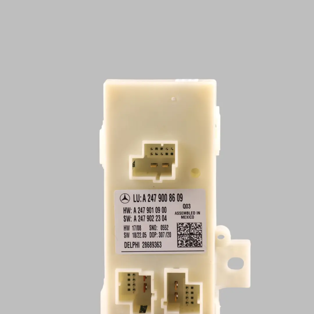 Boot Lid Tailgate ECU Control Unit Module to Mercedes X118 W247 with Part number A2479008609 Mercedes X118 W247 Boot Lid Tailgate ECU Control Unit Module - SKU A2479008609 - Part number A2479008609