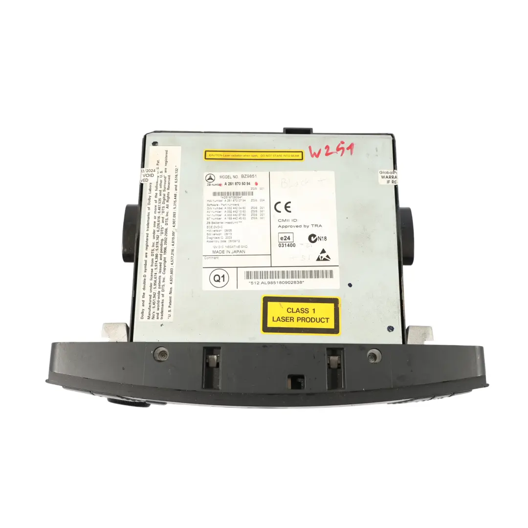 Navigazione Media Unità Principale Lettore Radio per Mercedes W251 con numero di parte A2518705094 Mercedes W251 Navigazione Media Unità Principale Lettore Radio - SKU A2518705094-1 - Numero di parte A2518705094