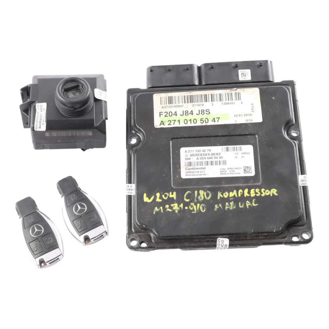 C180 156HP Kompressor M271.910 Engine ECU Kit Manual to Mercedes W204 with Part number A2711504279 Mercedes W204 C180 156HP Kompressor M271.910 Engine ECU Kit Manual - SKU A2711504279-3 - Part number A2711504279