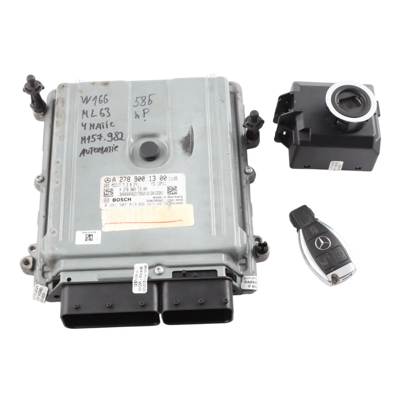 Mercedes W166 ML63 4-Matic M157 585HP Engine Unit ECU Kit A2789001300 Automatic
