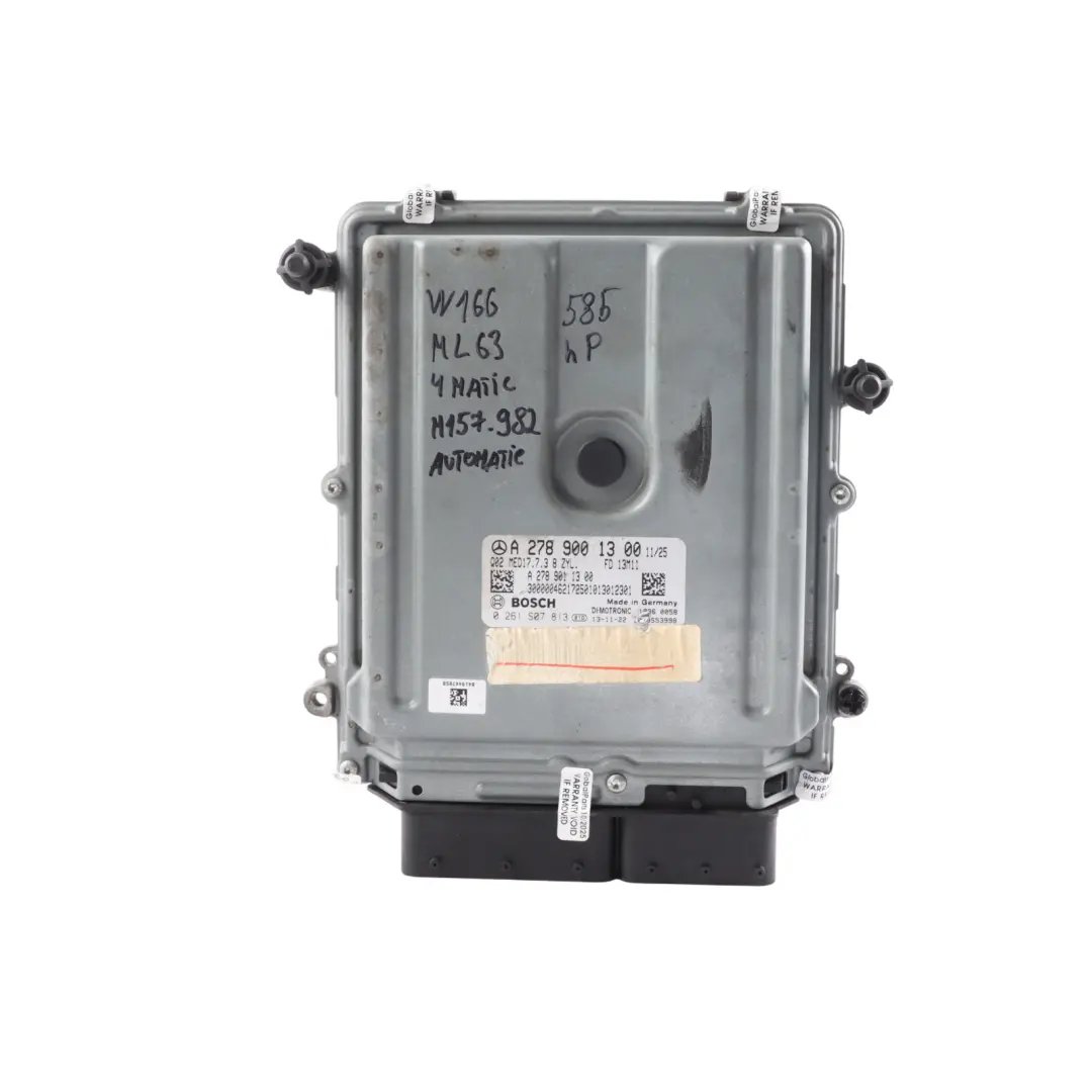 ML63 4-Matic M157 585HP Engine Unit ECU Kit Automatic to Mercedes W166 with Part number A2789001300 Mercedes W166 ML63 4-Matic M157 585HP Engine Unit ECU Kit Automatic - SKU A2789001300-2 - Part number A2789001300
