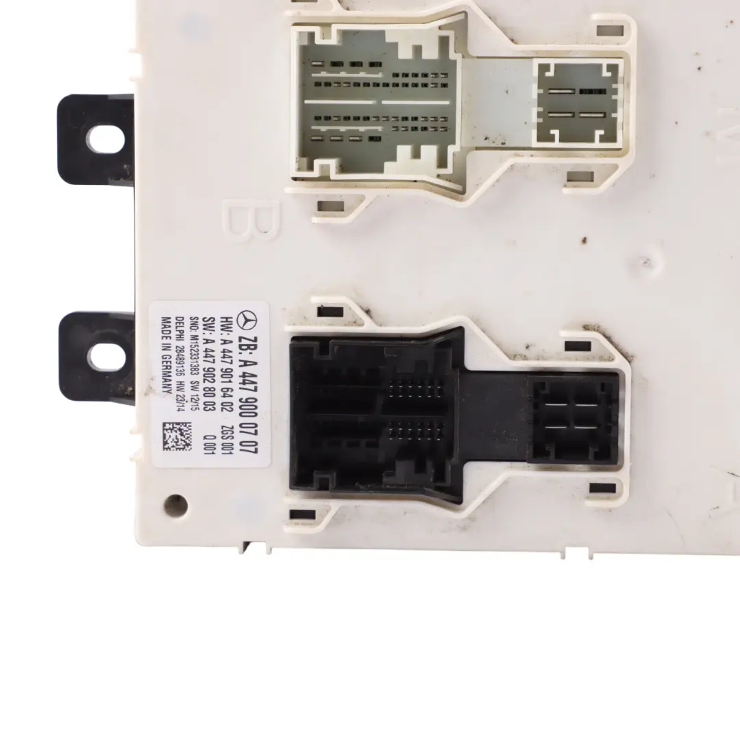 Fuse Box Relay Control Unit Module to Mercedes Vito W447 with Part number A4479000707 Mercedes Vito W447 Fuse Box Relay Control Unit Module - SKU A4479000707 - Part number A4479000707