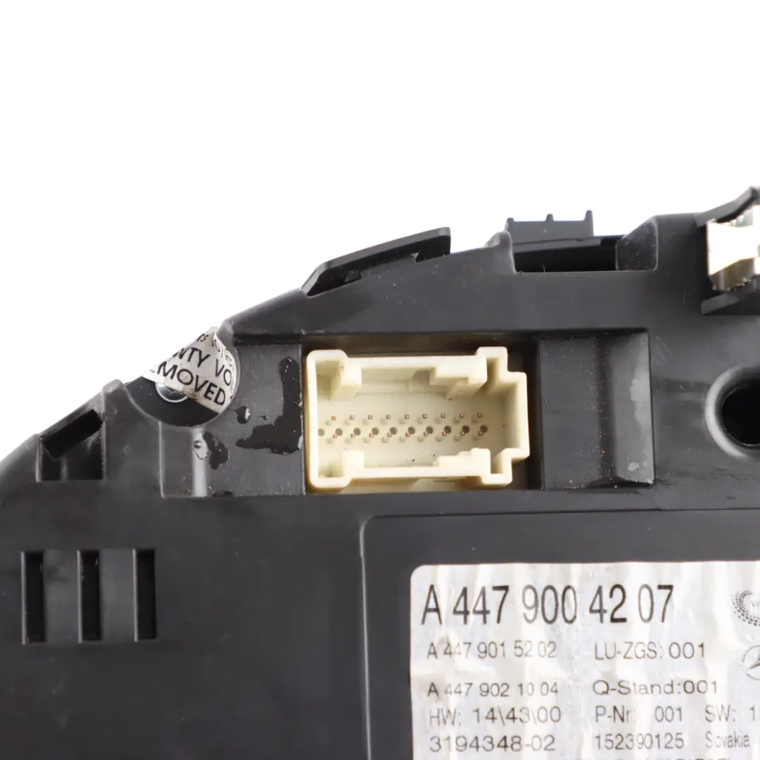 Mercedes W447 Instrument Cluster Speedo Meter Clocks Manual Diesel A4479007008 - SKU RHD-A4479004207 - Part number A4479004207
