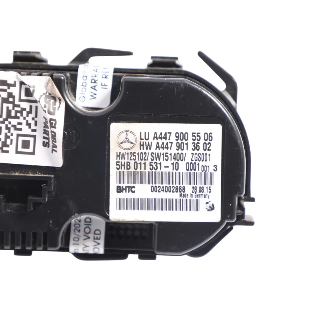 Mercedes Vito W447 Air Conditioning Control Panel A/C Switch Unit - SKU A4479005506 - Part number A4479005506