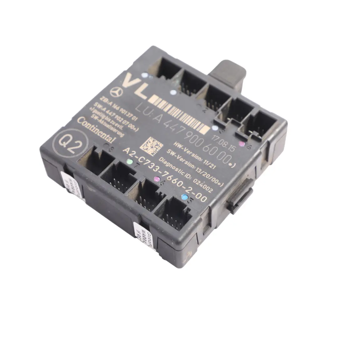 Front Door Module Control Unit ECU Front Left N/S A1669013901 to Mercedes W447 with Part number A4479006000 Mercedes W447 Front Door Module Control Unit ECU Front Left N/S A1669013901 - SKU A4479006000 - Part number A4479006000