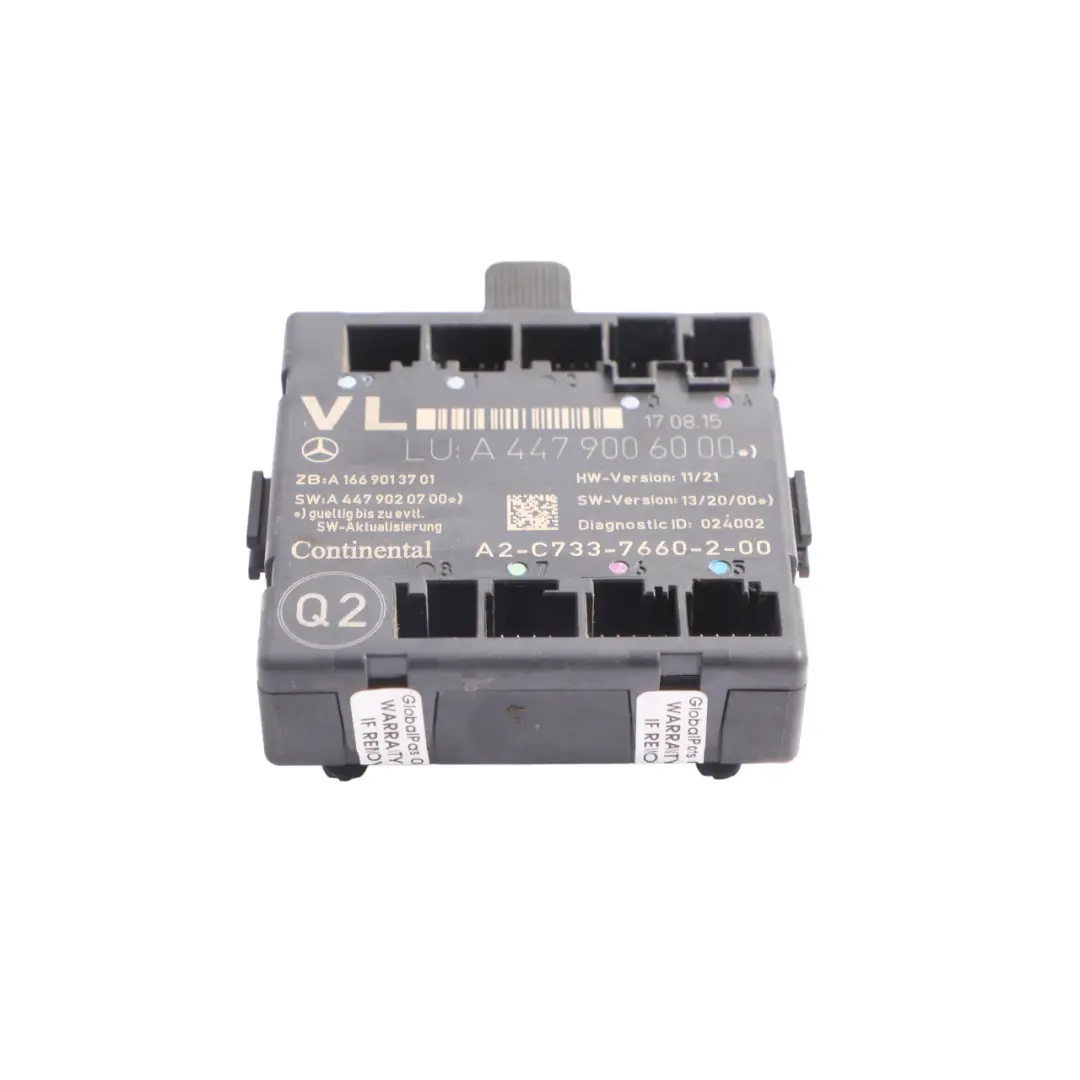 Mercedes W447 Front Door Module Control Unit ECU Front Left N/S A1669013901 - SKU A4479006000 - Part number A4479006000
