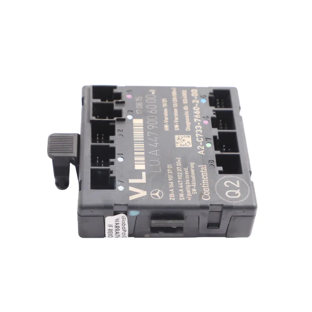 Front Door Module Control Unit ECU Front Left N/S A1669013901 to Mercedes W447 with Part number A4479006000 Mercedes W447 Front Door Module Control Unit ECU Front Left N/S A1669013901 - SKU A4479006000 - Part number A4479006000