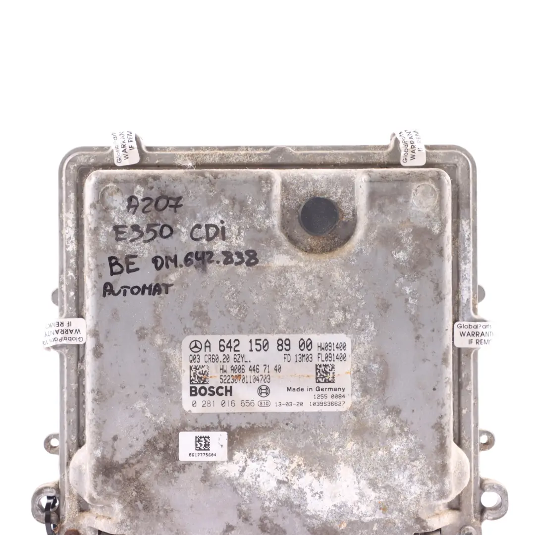 Mercedes W221 E350 CDI BE OM642 265HP Engine Control ECU Automatic - SKU A6421508900-11 - Part number A6421508900