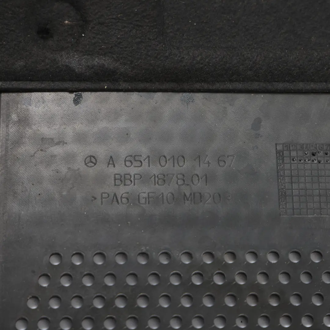  Tapa Motor Mercedes W204 W207 W212 OM651 Diesel Panel Acustico - SKU A6510101467 - Número de pieza A6510101467