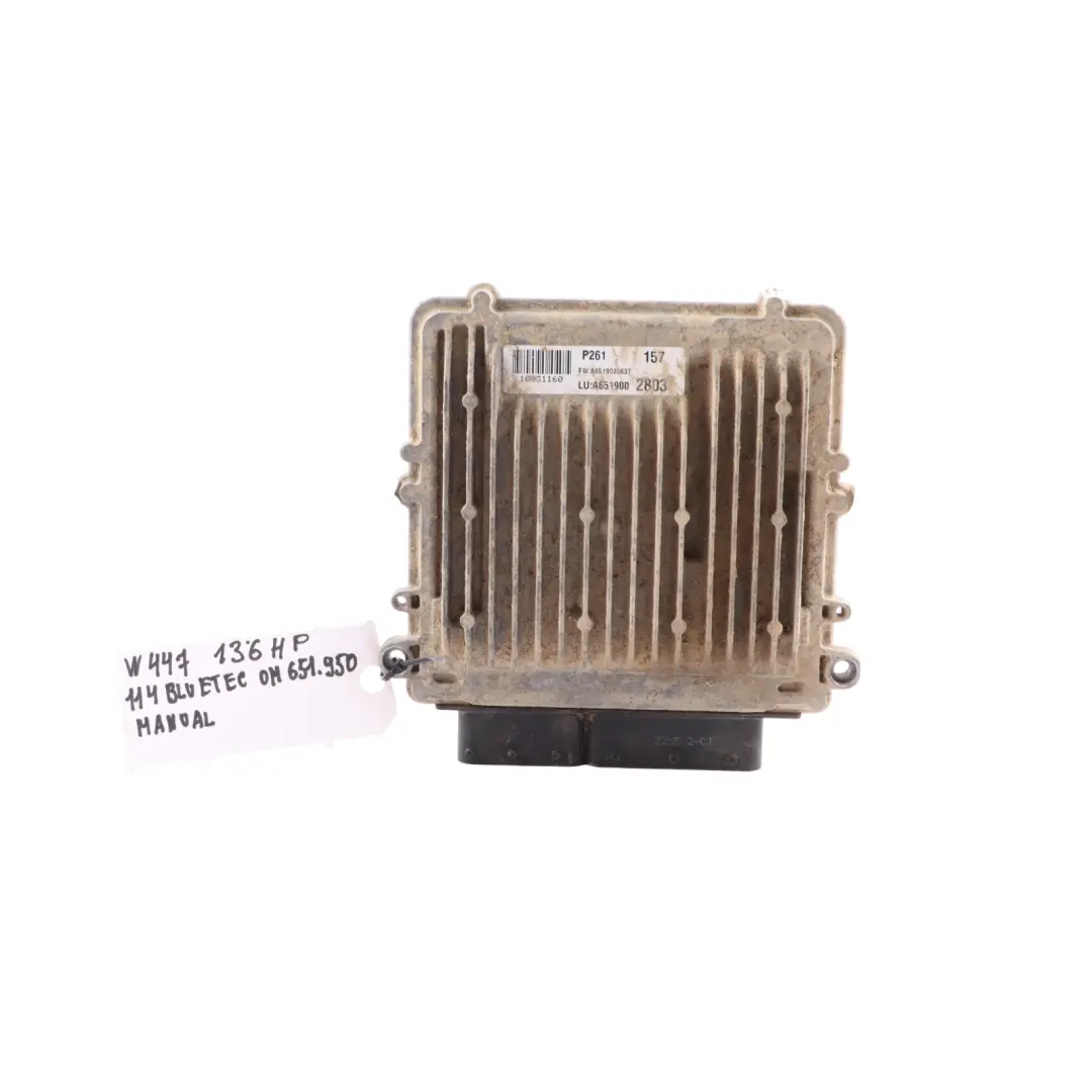 Mercedes W447 114 CDI OM651.950 136HP Engine Control ECU Kit Manual - SKU A6519002803-5 - Part number A6519002803