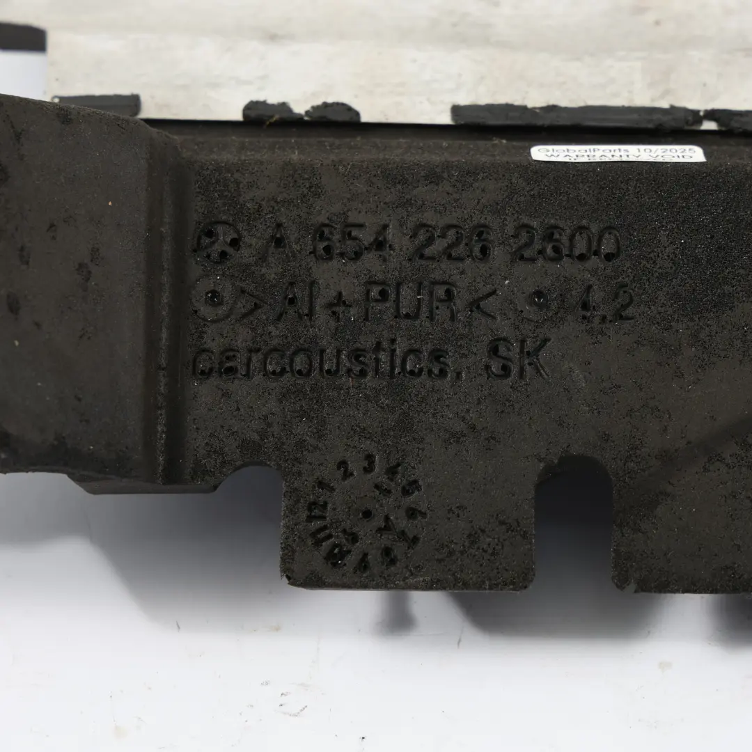 Mercedes X253 Heat Shield Isolation Du Bruit Du Moteur Diesel OM654 A6542263100 - SKU A6542262600 - Numéro de pièce A6542262600