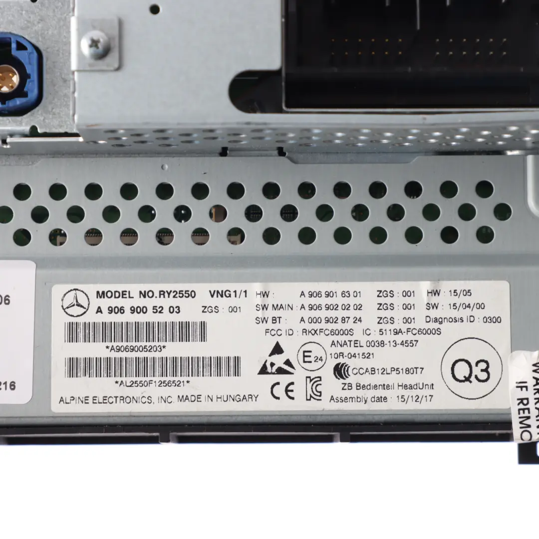 Radio CD Player Audio Multimedia Head Unit to Mercedes Sprinter W906 with Part number A9069005203 Mercedes Sprinter W906 Radio CD Player Audio Multimedia Head Unit - SKU A9069005203 - Part number A9069005203