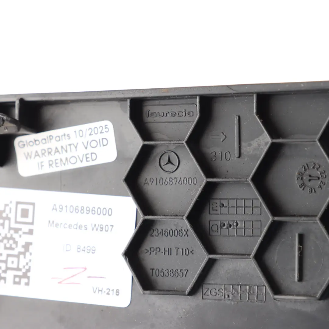 Mercedes Sprinter W907 W910 Panel Cubierta Tablero Central Superior - SKU A9106896000 - Número de pieza A9106896000