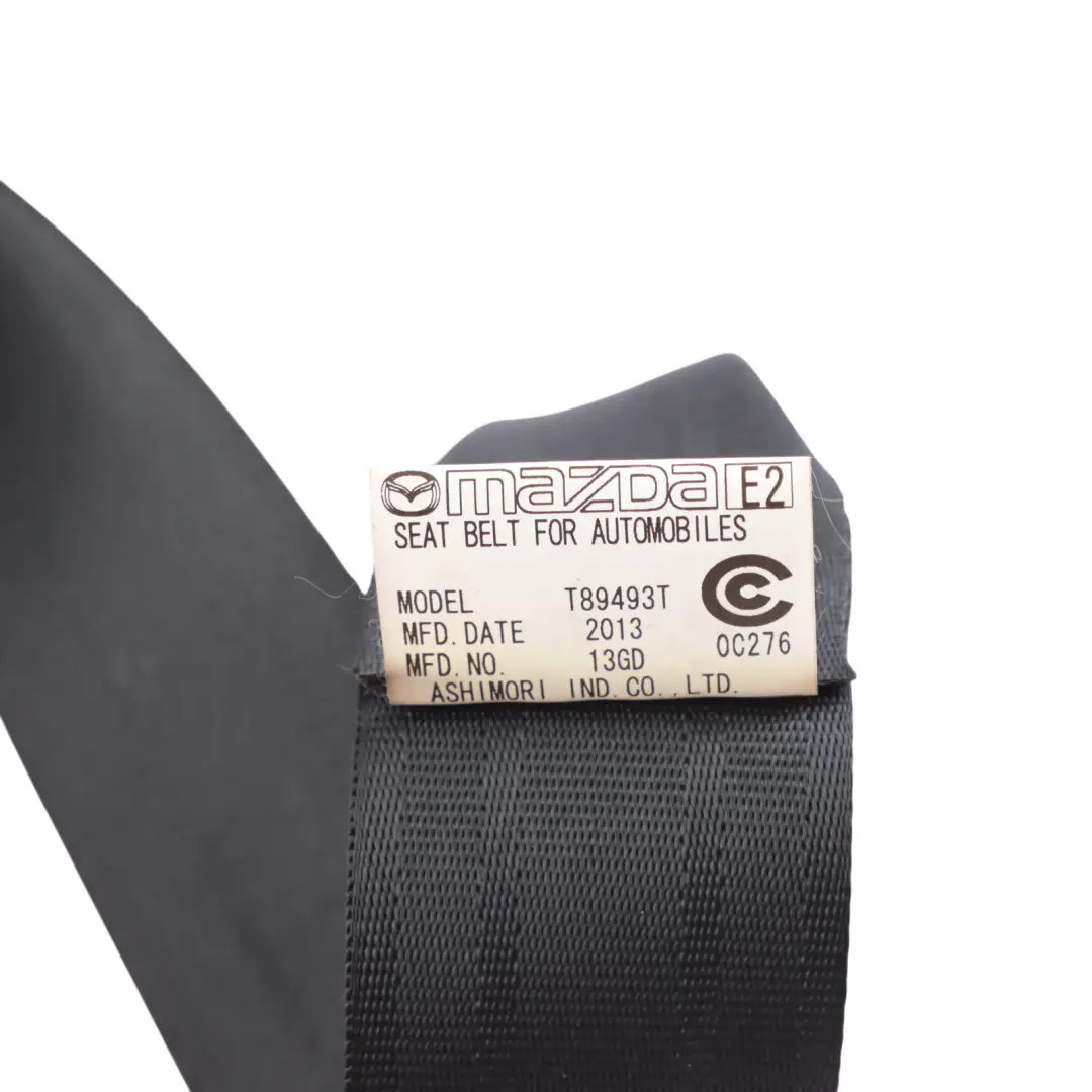  Mazda 6 GJ Safety Seat Belt Rear Right O/S Black - SKU BGE121407T - Part number BGE121407T
