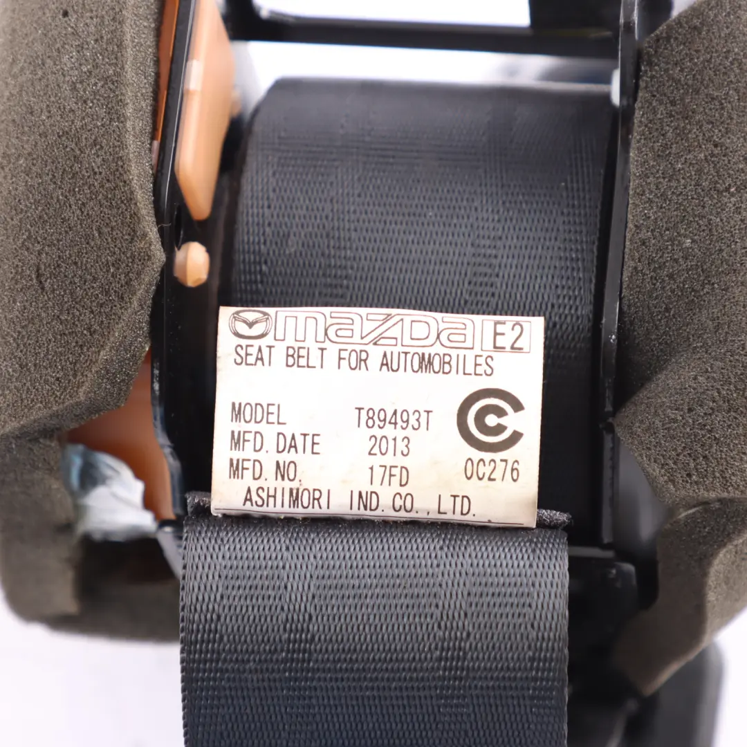  Mazda 6 Mk3 GJ Rear Seat Bench Seat Belt Left N/S T89493T - SKU BGE121417T - Part number BGE121417T