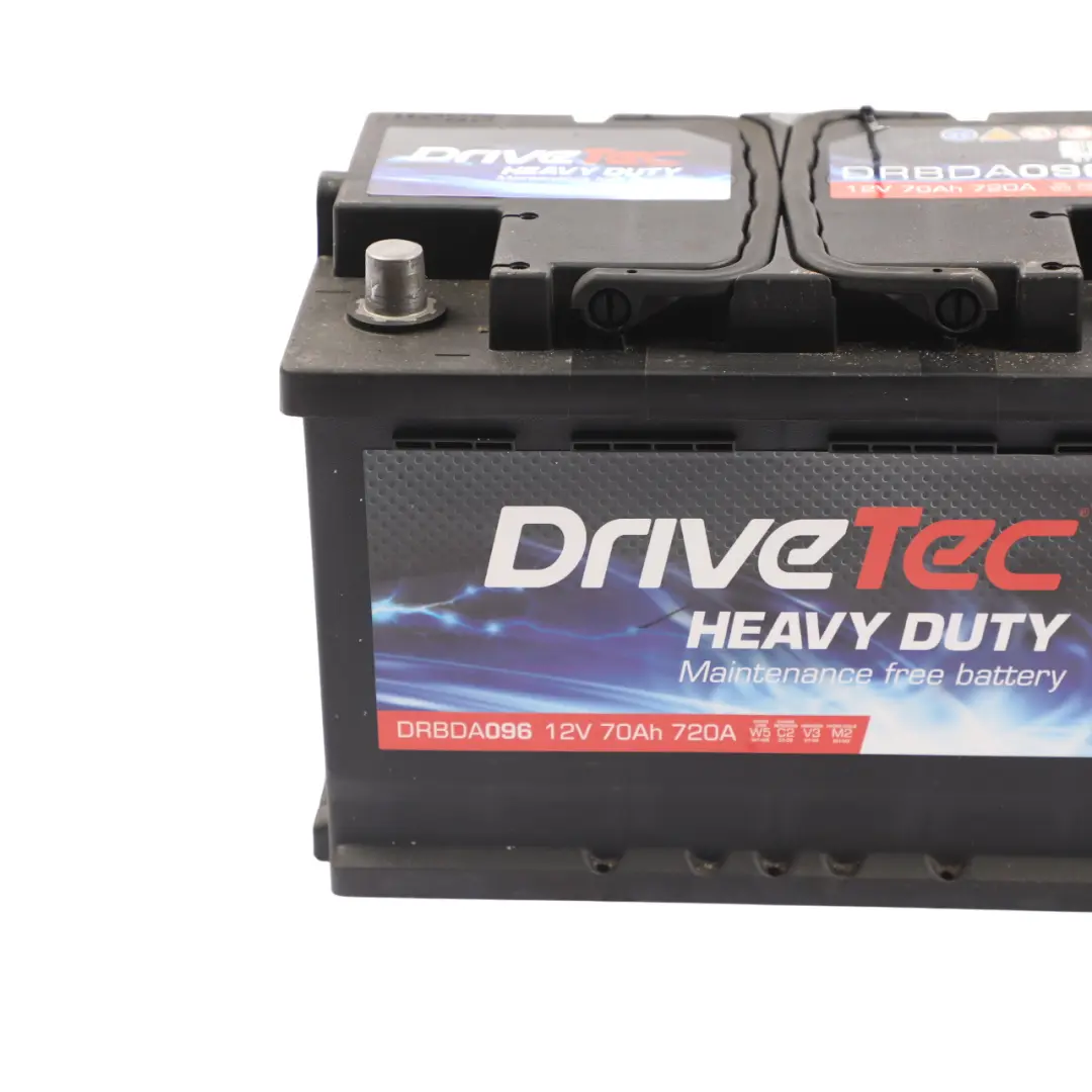  DriveTec Heavy Duty Car Battery Accumulator 12V 70Ah 720A DRBDA096 - SKU DRIVETEC-70AH-1 - Part number DRIVETEC-70AH-1