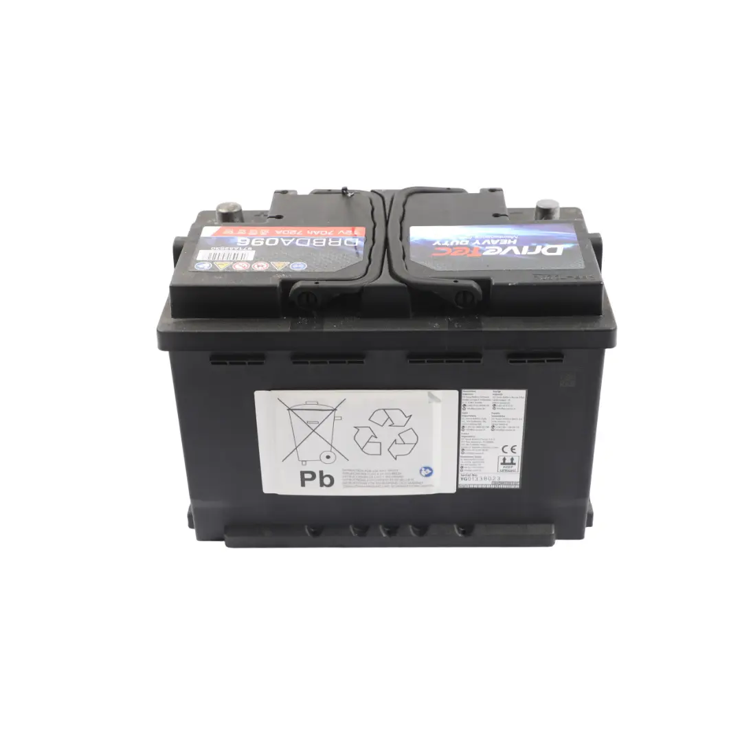 DriveTec Heavy Duty Car Battery Accumulator 12V 70Ah 720A DRBDA096 to with Part number DRIVETEC-70AH-1 DriveTec Heavy Duty Car Battery Accumulator 12V 70Ah 720A DRBDA096 - SKU DRIVETEC-70AH-1 - Part number DRIVETEC-70AH-1