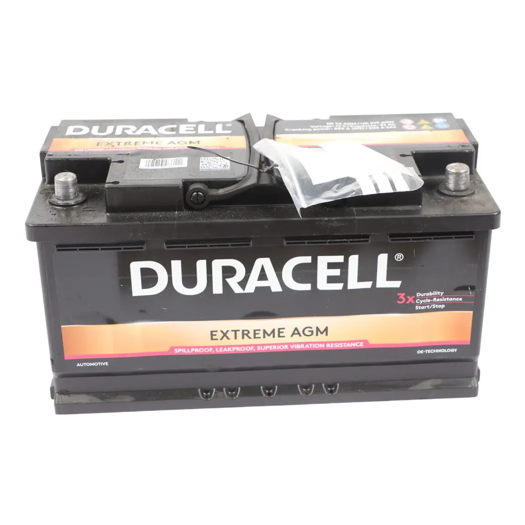 Duracell Advanced Extended Accumulator Car Battery Unit 92Ah 850A 12V to with Part number DURACEL-AGM-92AH Duracell Advanced Extended Accumulator Car Battery Unit 92Ah 850A 12V - SKU DURACEL-AGM-92AH - Part number DURACEL-AGM-92AH
