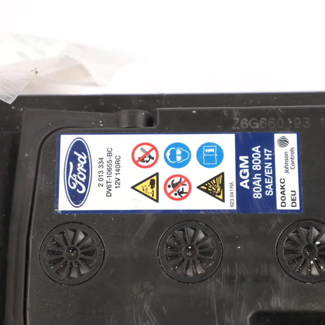 Mk8 2.0 AGM Battery Acumulator Start-Stop 80Ah 800A to Ford Transit with Part number DV6T-10655-BC Ford Transit Mk8 2.0 AGM Battery Acumulator Start-Stop 80Ah 800A - SKU DV6T-10655-BC - Part number DV6T-10655-BC