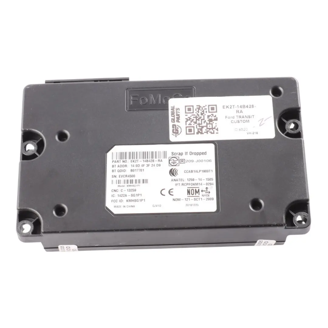 Ford Transit Custom Bluetooth Control Module Unit ECU - SKU EK2T-14B428-RA - Part number EK2T-14B428-RA
