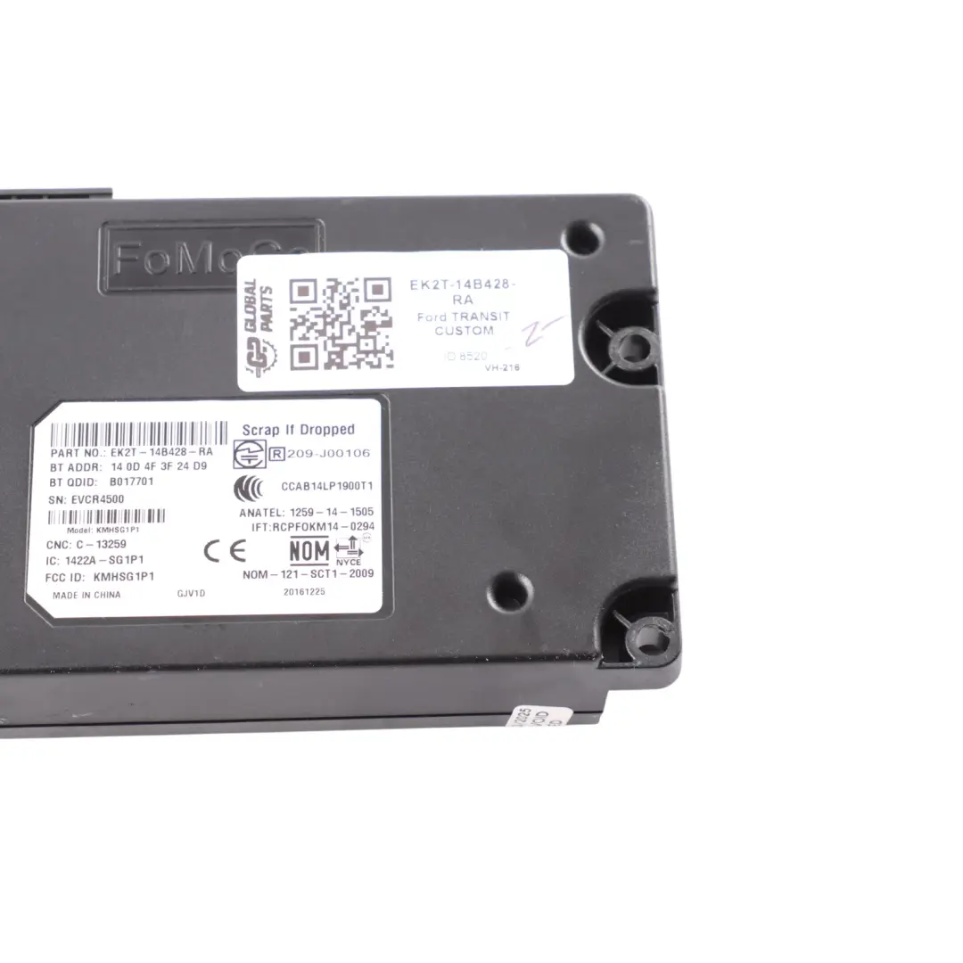 Ford Transit Custom Bluetooth Control Module Unit ECU - SKU EK2T-14B428-RA - Part number EK2T-14B428-RA