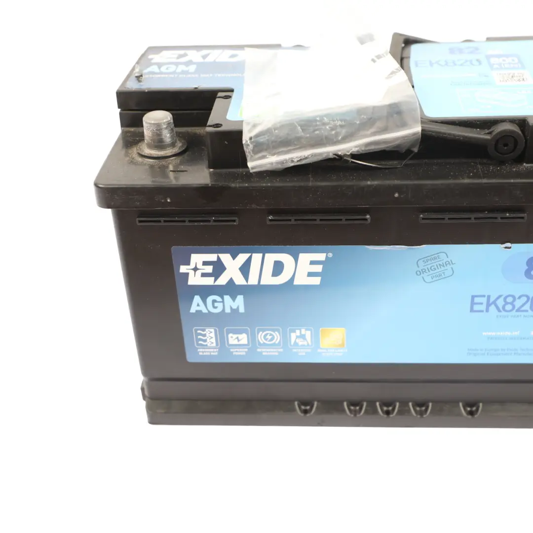  Exide Battery Accumulator Start Stop AGM Electrical Unit EK820 82Ah 800A - SKU EXIDE-AGM-82AH - Part number EXIDE-AGM-82AH