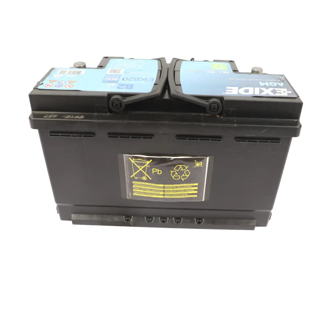 Exide Battery Accumulator Start Stop AGM Electrical Unit EK820 82Ah 800A to with Part number EXIDE-AGM-82AH Exide Battery Accumulator Start Stop AGM Electrical Unit EK820 82Ah 800A - SKU EXIDE-AGM-82AH - Part number EXIDE-AGM-82AH