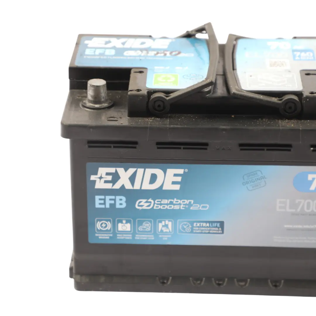Exide Car Battery Accumulator EFB EL700 70Ah 760A Electrical Unit to with Part number EXIDE-EFB-70AH Exide Car Battery Accumulator EFB EL700 70Ah 760A Electrical Unit - SKU EXIDE-EFB-70AH - Part number EXIDE-EFB-70AH