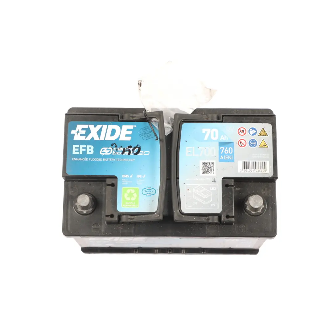 Exide Car Battery Accumulator EFB EL700 70Ah 760A Electrical Unit to with Part number EXIDE-EFB-70AH Exide Car Battery Accumulator EFB EL700 70Ah 760A Electrical Unit - SKU EXIDE-EFB-70AH - Part number EXIDE-EFB-70AH