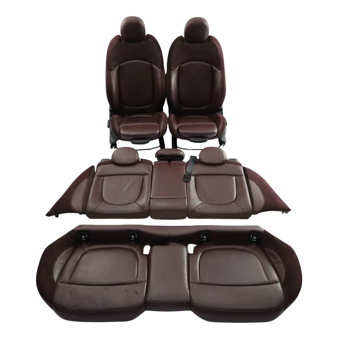 Mini Clubman F54 Komplet Foteli Sport Przód Tył Grzany Bordowe Skóry - SKU F54-SEATS-SET-LEATHER-BURGUNDY-NEIY - Numer Części F54-SEATS-SET-LEATHER-BURGUNDY