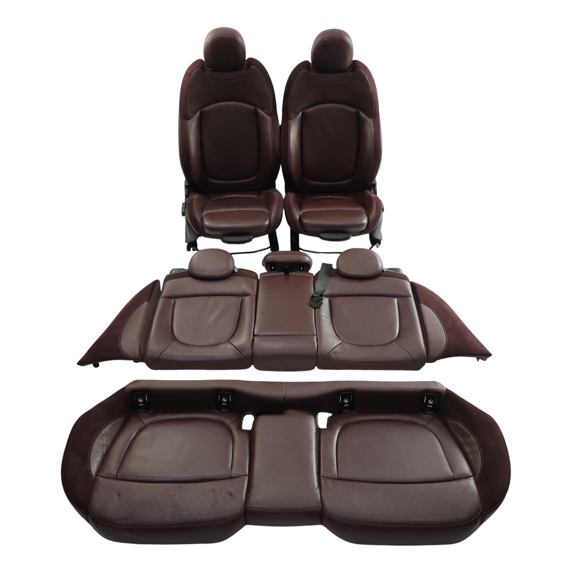 Mini Clubman F54 Sport Seats Front Rear Seat Heated Leather Cross Punch ...