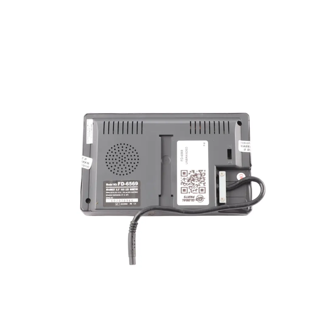 Necvox Headrest Monitor Screen 6.5" LCD 16/9 Head Rest Display Unit to with Part number FD-6569 Necvox Headrest Monitor Screen 6.5" LCD 16/9 Head Rest Display Unit - SKU FD-6569 - Part number FD-6569