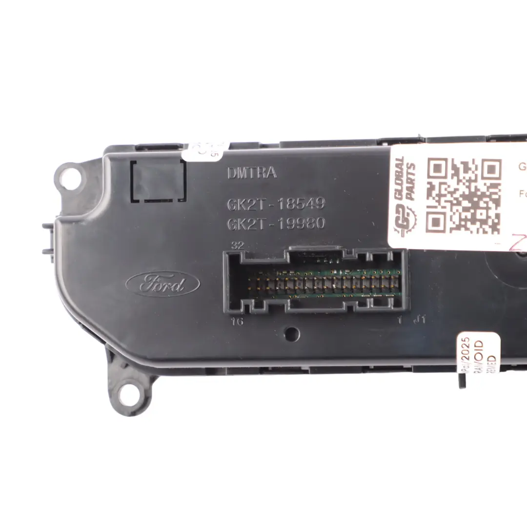 Heater Control Unit Air Conditioning Panel to Ford Transit Custom with Part number GK2T-19980-CE Ford Transit Custom Heater Control Unit Air Conditioning Panel - SKU GK2T-19980-CE - Part number GK2T-19980-CE