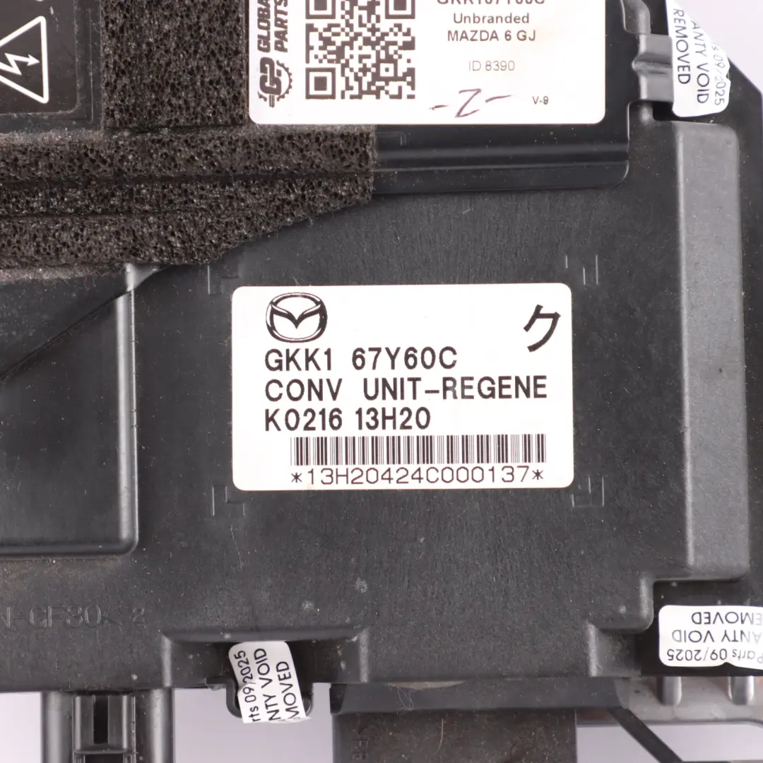 Mazda 6 GJ Voltage Converter Control Module Unit ECU - SKU GKK167Y60C - Part number GKK167Y60C