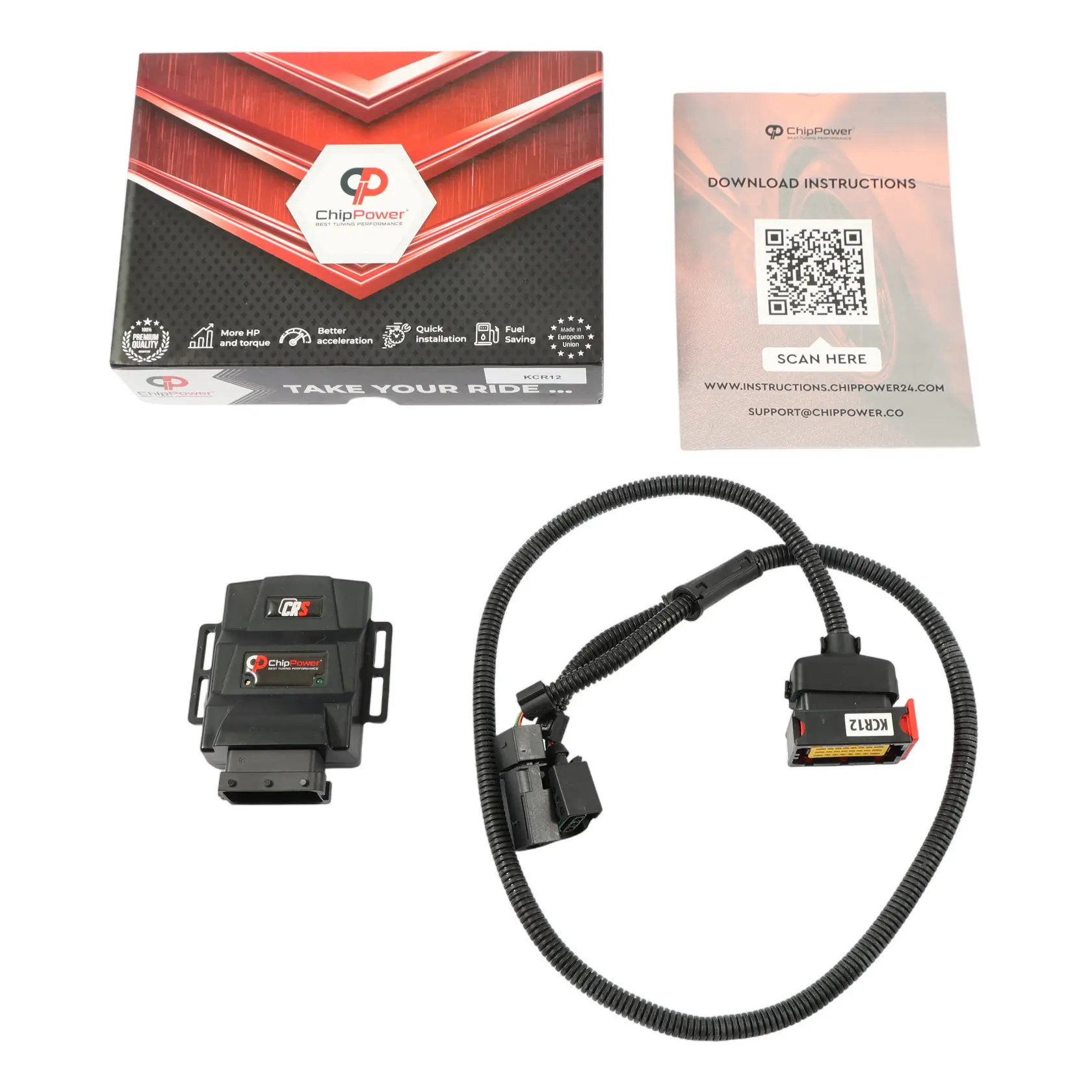 Chip Power Chiptuning Box CRS KCR12 Vezérlőegység Modul Tuning Szett